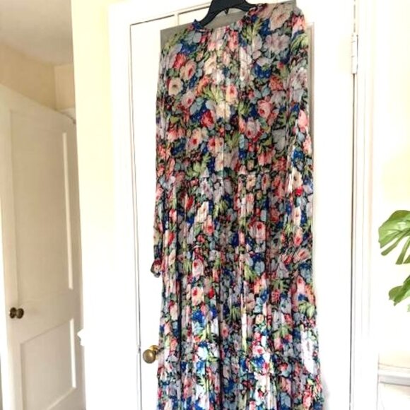 Anthropologie The Marais Printed Chiffon Maxi Dress Whimsical Feminine - Picture 8 of 16